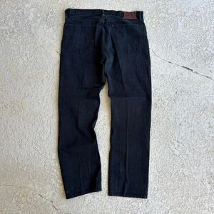 Vintage Y2K Polo Ralph Lauren Black Denim Straight Legged Jeans. Sz 35 32
